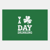 Funny St. Patricks Day Party St Pats Sonnenbrand t Geschenkpapier Set (Vorderseite)