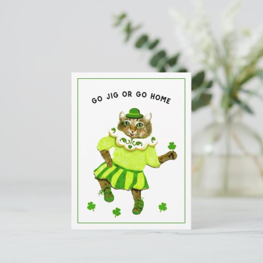 Funny St. Patrick's Day Postcard Postkarte (Stehend Vorderseite)