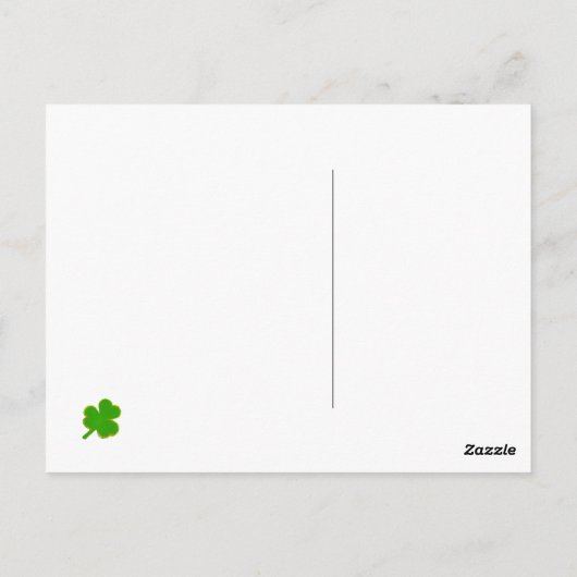 Funny St. Patrick's Day Postcard Postkarte (Rückseite)