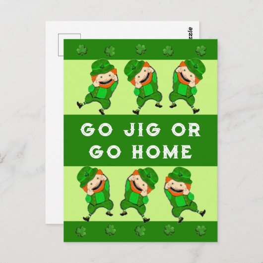 Funny St. Patrick's Day Postcards Postkarte (Vorne/Hinten)