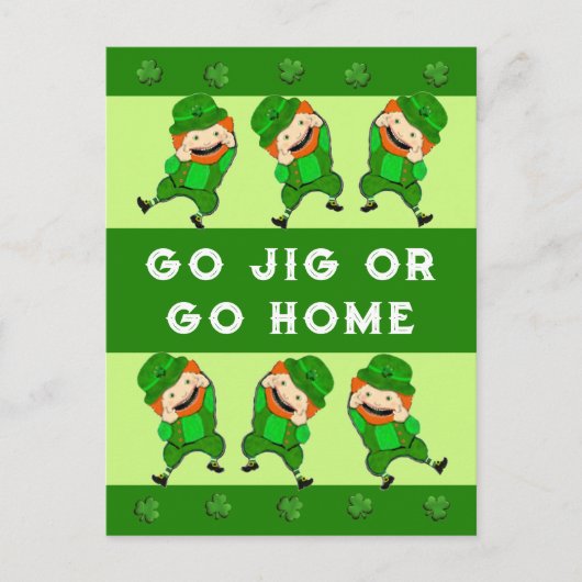 Funny St. Patrick's Day Postcards Postkarte (Vorderseite)