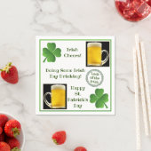 Funny St. Patrick's Day Quotes Beer Kleeblatt Part Serviette (Beispiel)