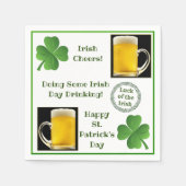 Funny St. Patrick's Day Quotes Beer Kleeblatt Part Serviette (Vorderseite)