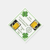 Funny St. Patrick's Day Quotes Beer Kleeblatt Part Serviette (Ecke)