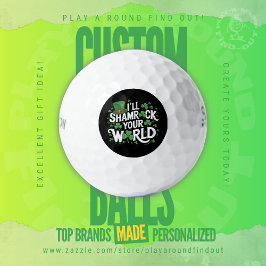 Funny St. Patrick's Day Shamrock Clover Titleist Golfball
