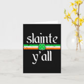 Funny St Patricks Day Shirt Irioast Cheers Slainte Karte (Gelbe Blume)