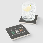 Funny St. Patrick's Day Shut Up Liver Du bist gut Steinuntersetzer (Seitenansicht)