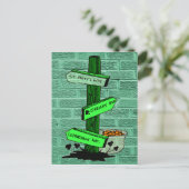 Funny St. Patrick's Day Sign Postcard Postkarte (Stehend Vorderseite)