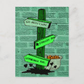 Funny St. Patrick's Day Sign Postcard Postkarte (Vorderseite)