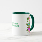 Funny St Patrick's Day Sloth Riding Unicorn Tasse (VorderseiteRechts)
