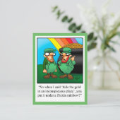 Funny St. Patrick's Day Spaß Postcard Postkarte (Stehend Vorderseite)