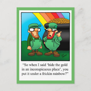 Funny St. Patrick's Day Spaß Postcard Postkarte
