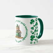Funny St. Patrick's Day Tasse - Leprechaun Cat (VorderseiteRechts)