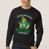 Funny St. Patrick's Day This Is My Lucky Bartender Sweatshirt (Vorderseite)
