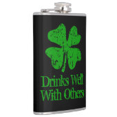 Funny St Patrick's Day trinken Zitat 8 oz Flasche Flachmann (Rechts)