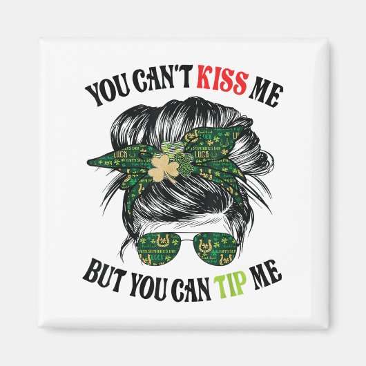Funny St Patricks Day Waitress Barkeeper Ti Magnet (Vorne)