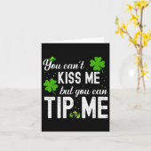 Funny St Patricks Day Waitress Byrtender Waiter Ti Karte (Gelbe Blume)