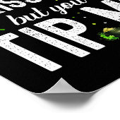 Funny St Patricks Day Waitress Byrtender Waiter Ti Poster (Ecke)