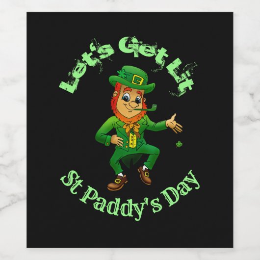 Funny St Patricks Day Weinetikett (Einzelnes Label)