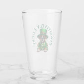 Funny St Patrick's Dog Pawsitive Lucky Glas (Rückseite)