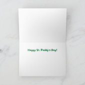 Funny St Patricks Green Golden Retriever Card Karte (Innenseite)