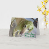 Funny St Patricks Green Golden Retriever Card Karte (Gelbe Blume)