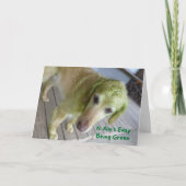 Funny St Patricks Green Golden Retriever Card Karte (Vorderseite)