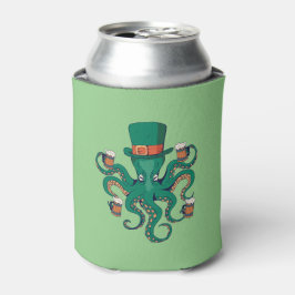 Funny St. Patricks Octopus Dosenkühler