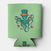 Funny St. Patricks Octopus Dosenkühler (Vorderseite)