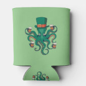 Funny St. Patricks Octopus Dosenkühler (Rückseite)