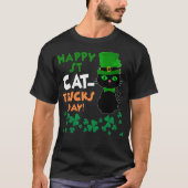 Funny St Pat's Paddy Patrick Day's Happy St Cat Tr T-Shirt (Vorderseite)