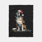 Funny St. Saint Bernard Christmas Graphics Dog Lig Fleecedecke (Vorderseite)