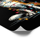 Funny St. Saint Bernard Christmas Graphics Dog Lig Poster (Ecke)