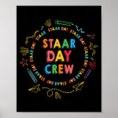 Funny Staar Day Crew Testing Lehrer Schüler Poster (Vorne)