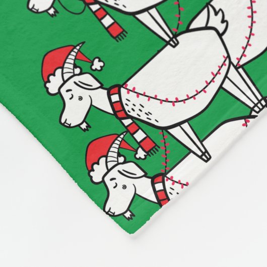 Funny Stack Santa Goats Fleecedecke (Ecke)
