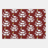 Funny Stack Santa Goats Geschenkpapier Set (Vorderseite 3)