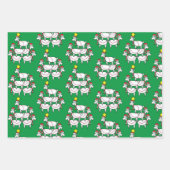 Funny Stack Santa Goats Geschenkpapier Set (Vorderseite)