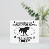 Funny Staff Designs Postkarte (Stehend Vorderseite)