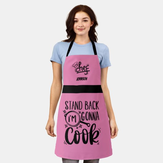 Funny Stand Back Ich werde den Namen kochen Schürze (Getragen)