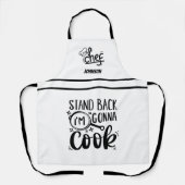 Funny Stand Back Ich werde kochen Schürze (Vorderseite)
