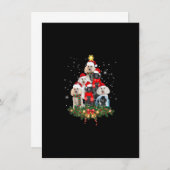 Funny Standard Poodle Dog Christmas Tree Premium Einladung (Vorne/Hinten)