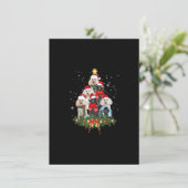 Funny Standard Poodle Dog Christmas Tree Premium Einladung (Stehend Vorderseite)