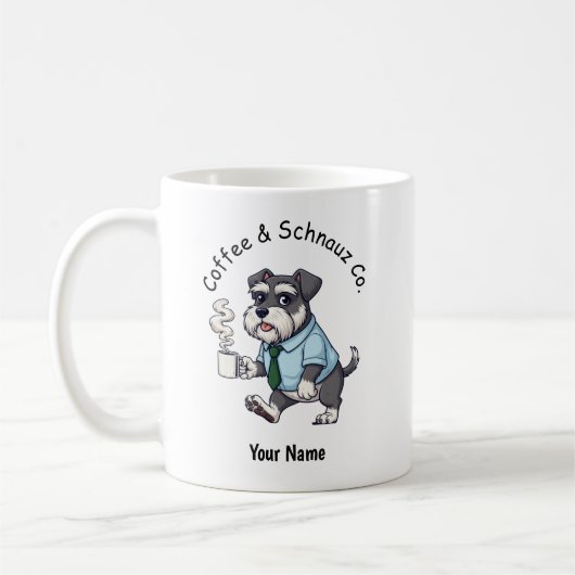 Funny Standard Schnauzer Dog Business Suit Coffee Kaffeetasse (Links)