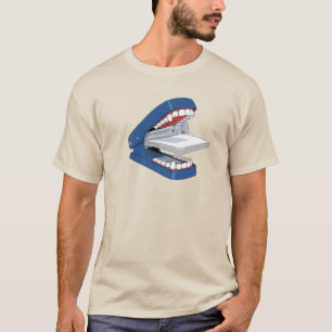 Funny Stapler Teeth   Surreal Office-T-Shirt T-Shirt