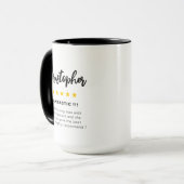 Funny Star Rating Valentine's Day Novelty Coffee Tasse (Vorderseite Links)
