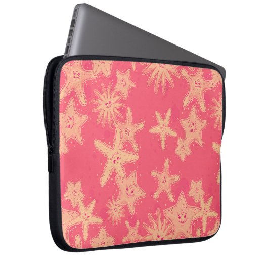 Funny Starfish Wanderlemonade Muster Laptopschutzhülle (Vorne Rechts)