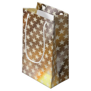 Funny Stars Pattern transparent + Ihr Hintergrund Kleine Geschenktüte