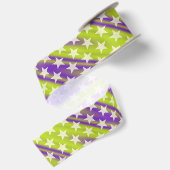 Funny Stars Pattern transparent + Ihr Hintergrund Satinband (Rückseite)