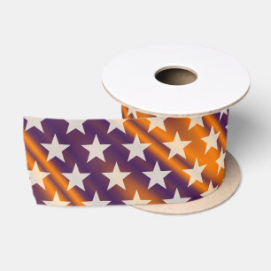 Funny Stars Pattern transparent + Ihr Hintergrund Satinband