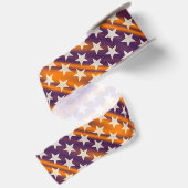 Funny Stars Pattern transparent + Ihr Hintergrund Satinband (Rückseite)
